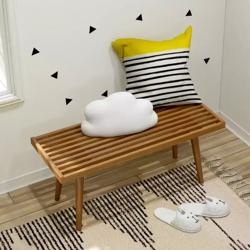 Banco para entrada, banco de madera para pie de cama para dormitorio, pasillo, porche, 41.25
