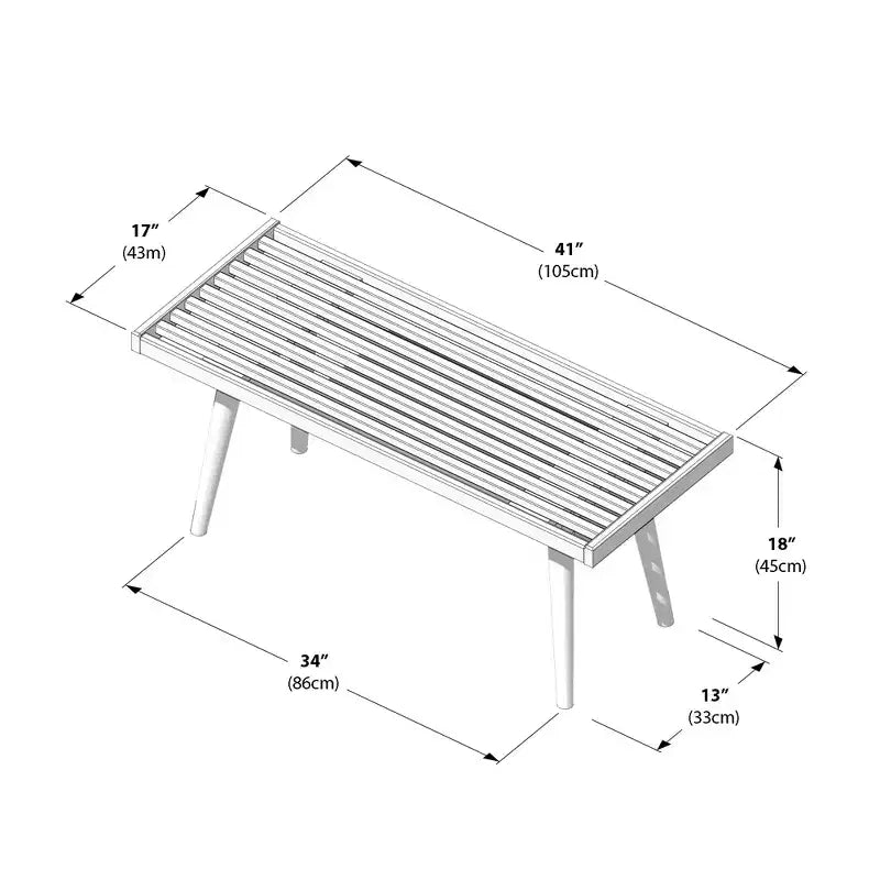 Banco para entrada, banco de madera para pie de cama para dormitorio, pasillo, porche, 41.25