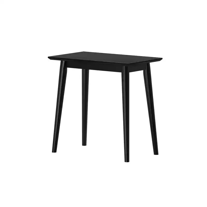 Mesa auxiliar rectangular de mediados de siglo moderna, mesa auxiliar de madera maciza para sala de estar