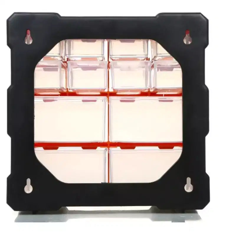 Cajonera de Almacenamiento de Plástico con 12 Cajones, Organizador Apilable, Contenedor con Múltiples Compartimentos