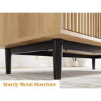Mesa de Centro Mid Century Modern con Detalles Acanalados 108 cm (L) x 55 cm (An) x 40 cm (Al)