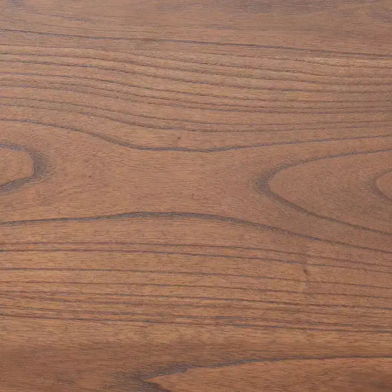 Cama tipo plataforma de madera con acabado nogal marrón moderno de mediados de siglo Salvatore