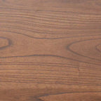 Cama tipo plataforma de madera con acabado nogal marrón moderno de mediados de siglo Salvatore