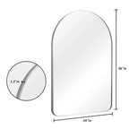 Espejo de baño moderno con marco de metal arqueado, espejo decorativo de pared