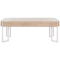 Edgecombe Coffee Table - Natural/White - Safavieh