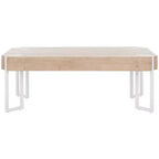 Edgecombe Coffee Table - Natural/White - Safavieh