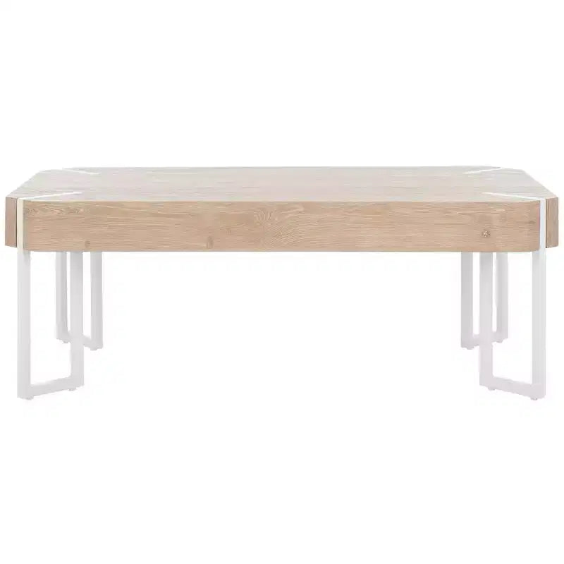 Edgecombe Coffee Table - Natural/White - Safavieh