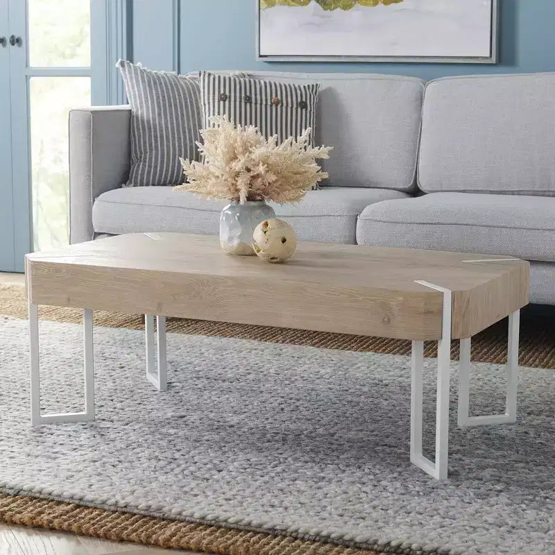 Mesa de centro Edgecombe - Natural/Blanco