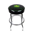 John Deere Black & Green Garage 29 Inch Stool with Chrome Plated Legs 004746R01