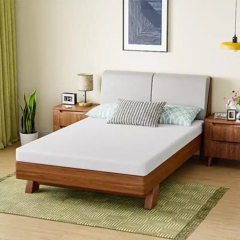 FDW 5 inch Green Tea Cooling Gel Memory Foam Mattress & Marbling on Normal Foam, CertiPUR-US Certified, Bed-in-a-Box,Pressure-Relieving Design