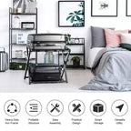Estante plegable de metal para maletas y zapatos de habitación de hotel con estante