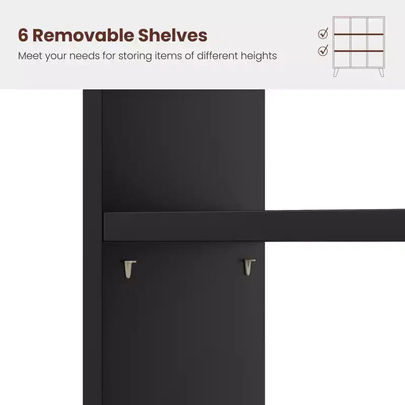 2 estanterías de 9 cubos con 6 estantes extraíbles y patas elevadas para salón, marrón/blanco