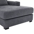 Chaise longue extragrande de 55/43.5/39.7W, sofá cama con almohadas, estación de carga y portavasos