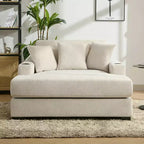Chaise longue extragrande de 55/43.5/39.7W, sofá cama con almohadas, estación de carga y portavasos