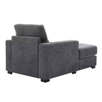 Chaise longue extragrande de 55/43.5/39.7W, sofá cama con almohadas, estación de carga y portavasos