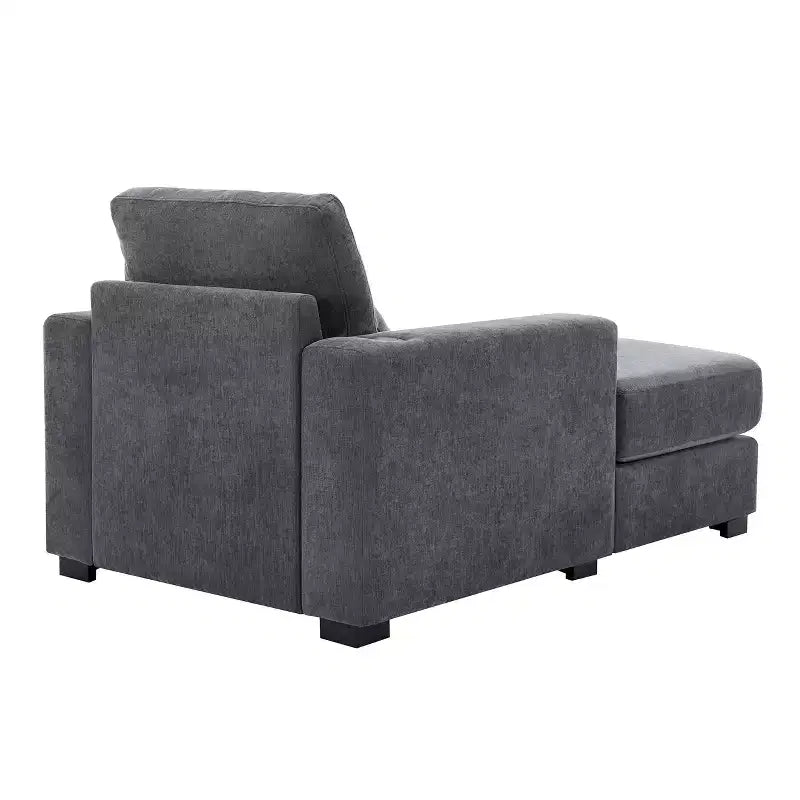 Chaise longue extragrande de 55/43.5/39.7W, sofá cama con almohadas, estación de carga y portavasos