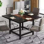Lantine 39.37 Inch Square Executive Computer Office Desk