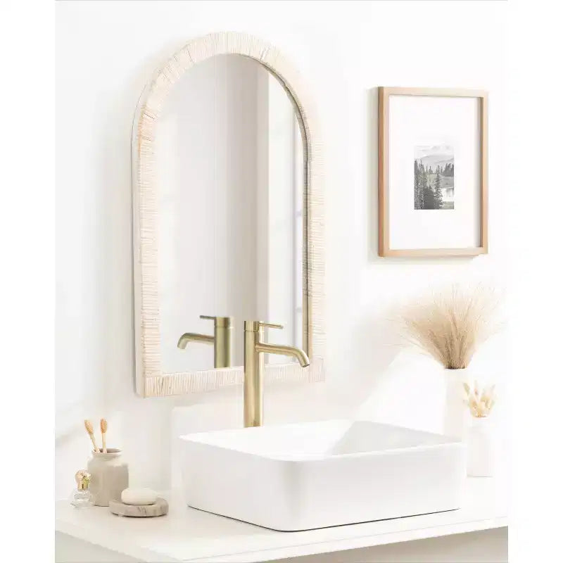 Espejo de pared enmarcado con arco Rahfy de 20x30