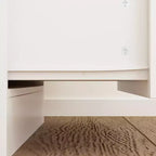 Armario de almacenamiento de combinación con estantería vertical blanca de 7 estantes