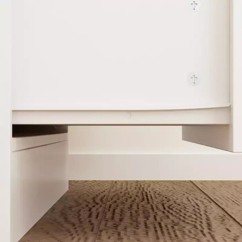 Armario de almacenamiento de combinación con estantería vertical blanca de 7 estantes