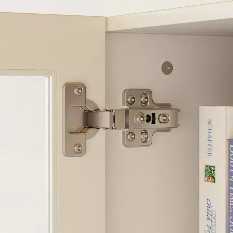 Armario de almacenamiento de combinación con estantería vertical blanca de 7 estantes