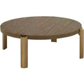 55 Downing Street Simmons 40 1/4 Wide Brown Wood Round Coffee Table
