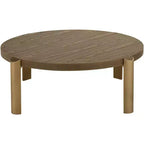 Mesa de centro redonda Simmons de madera marrón de 40 1/4 de ancho