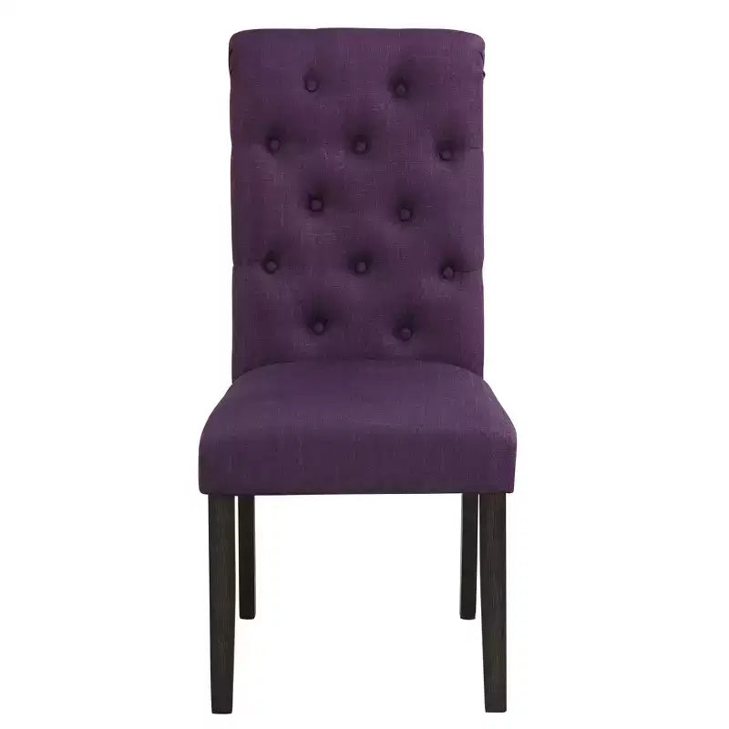 Silla de Comedor Asons Tapizada de Madera Maciza, Morada