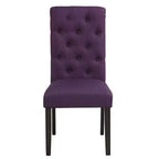 Silla de Comedor Asons Tapizada de Madera Maciza, Morada